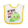 thumbnail image 1 of Inktastic My Aunt Loves Me Cute Turtle Boys or Girls Baby Bib, 1 of 4