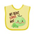 thumbnail image 1 of Inktastic My Aunt Loves Me- Cute Turtle Boys or Girls Baby Bib, 1 of 4