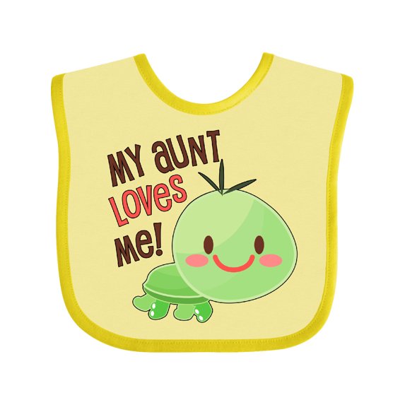Inktastic My Aunt Loves Me- Cute Turtle Boys or Girls Baby Bib