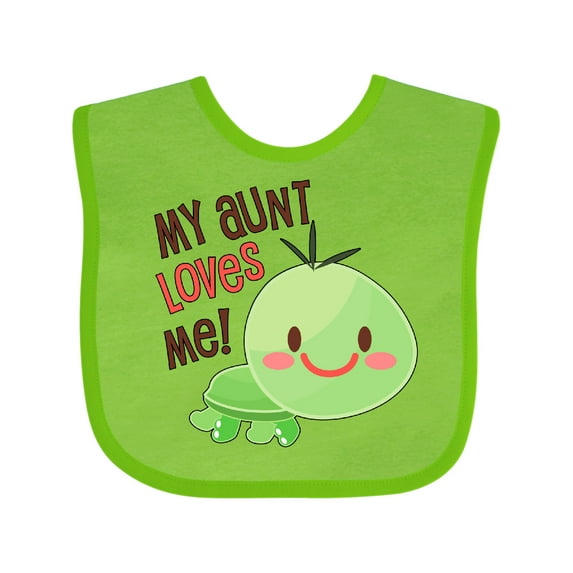 Inktastic My Aunt Loves Me- Cute Turtle Boys or Girls Baby Bib