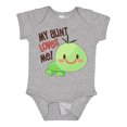 thumbnail image 1 of Inktastic My Aunt Loves Me Cute Turtle Boys or Girls Baby Bodysuit, 1 of 5