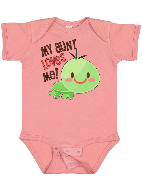 My Aunt Loves Me Cute Turtle Boys or Girls Baby Bodysuit