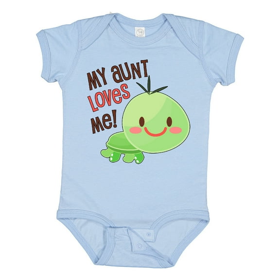 Inktastic My Aunt Loves Me Cute Turtle Boys or Girls Baby Bodysuit