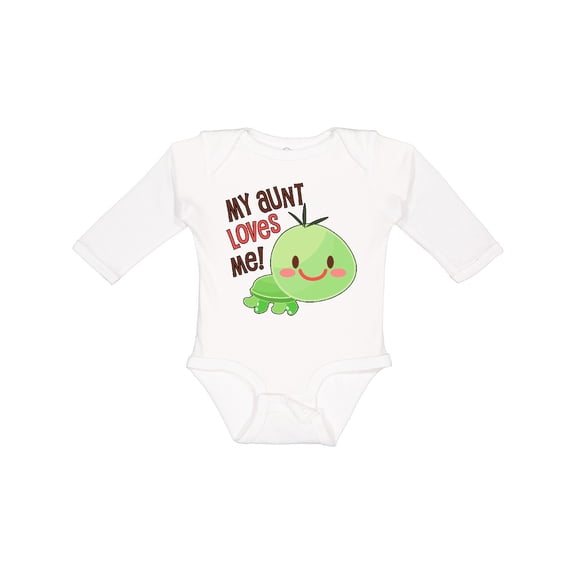 Inktastic My Aunt Loves Me Cute Turtle Boys or Girls Long Sleeve Baby Bodysuit