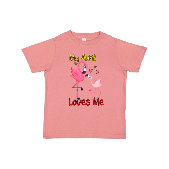 Inktastic My Aunt Loves Me Flamingo Boys or Girls Toddler T-Shirt