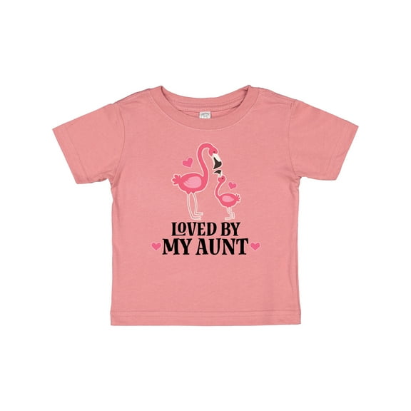 Inktastic My Aunt Loves Me Flamingo Grandchild Girls Baby T-Shirt