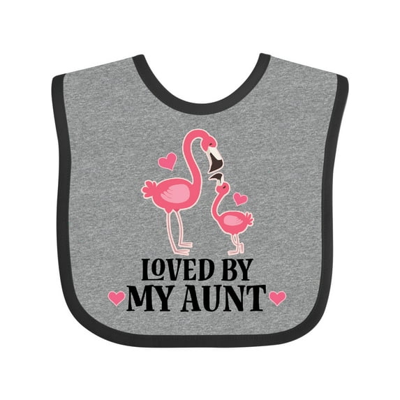 Inktastic My Aunt Loves Me Flamingo Niece Girls Baby Bib
