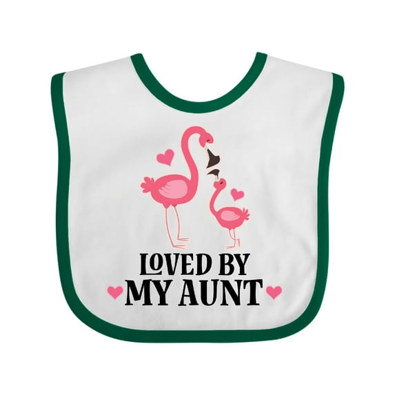 Inktastic My Aunt Loves Me Flamingo Niece Girls Baby Bib