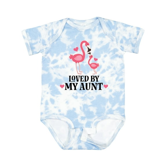 Inktastic My Aunt Loves Me Flamingo Niece Girls Baby Bodysuit
