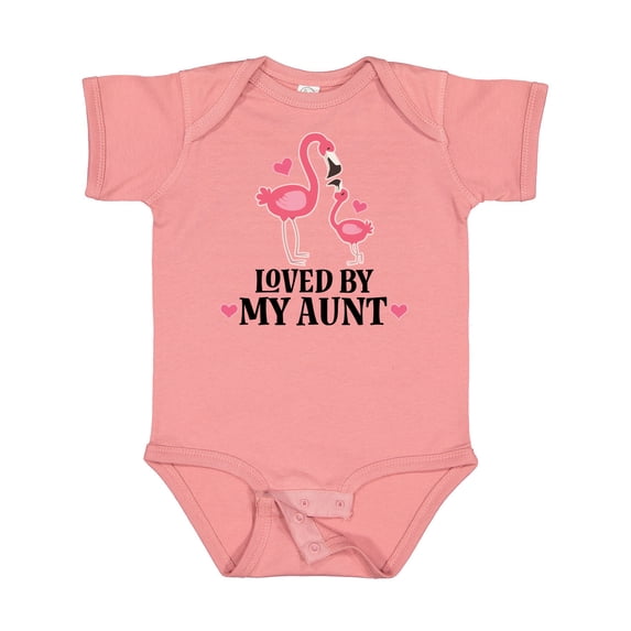 Inktastic My Aunt Loves Me Flamingo Niece Girls Baby Bodysuit