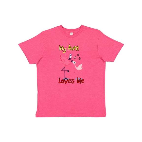 Inktastic My Aunt Loves Me Flamingo Youth T-Shirt