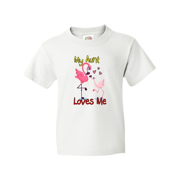 Inktastic My Aunt Loves Me Flamingo Youth T-Shirt
