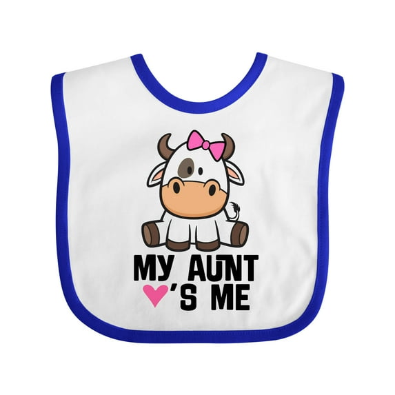 Inktastic My Aunt Loves Me Girl Cow Girls Baby Bib