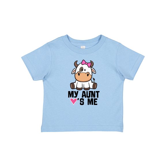 Inktastic My Aunt Loves Me Girl Cow Girls Baby T-Shirt