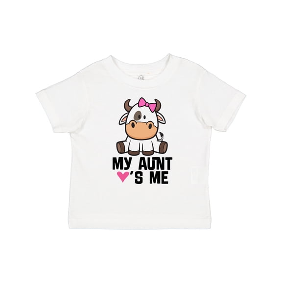 Inktastic My Aunt Loves Me Girl Cow Girls Toddler T-Shirt