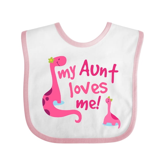 Inktastic My Aunt Loves Me Girls Baby Bib