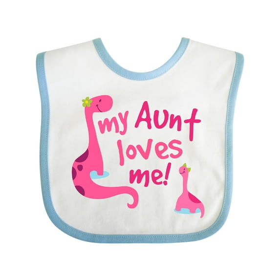 Inktastic My Aunt Loves Me Girls Baby Bib