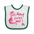 thumbnail image 1 of Inktastic My Aunt Loves Me Girls Baby Bib, 1 of 4
