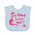 thumbnail image 1 of Inktastic My Aunt Loves Me Girls Baby Bib, 1 of 4