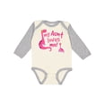 thumbnail image 1 of Inktastic My Aunt Loves Me Girls Long Sleeve Baby Bodysuit, 1 of 5