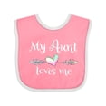 thumbnail image 1 of Inktastic My Aunt Loves Me Heart Boys or Girls Baby Bib, 1 of 4