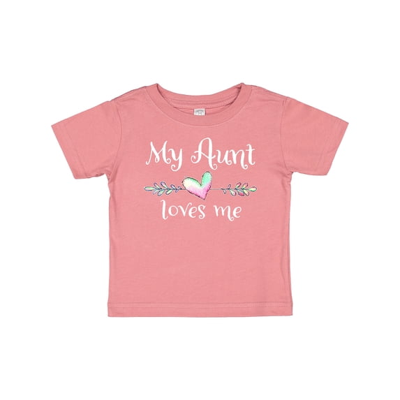 Inktastic My Aunt Loves Me- Heart Boys or Girls Baby T-Shirt