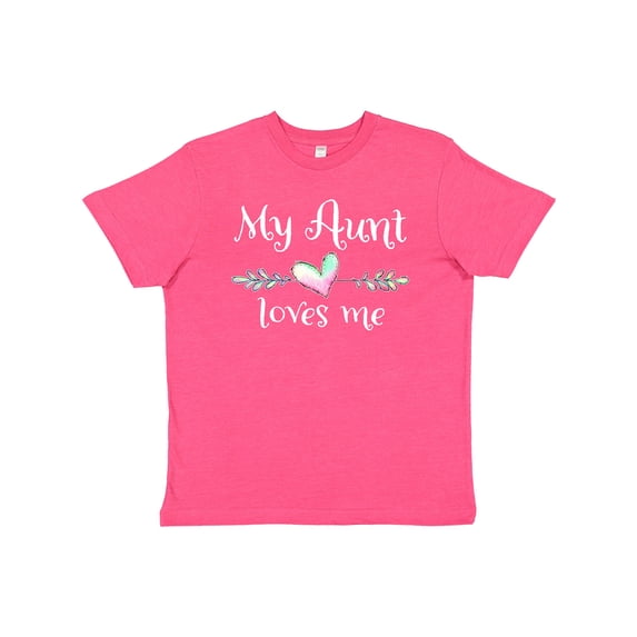 Inktastic My Aunt Loves Me- Heart Youth T-Shirt