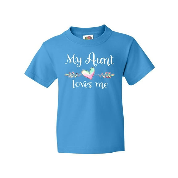 Inktastic My Aunt Loves Me- Heart Youth T-Shirt