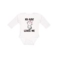 thumbnail image 1 of Inktastic My Aunt Loves Me Kitty Girls Long Sleeve Baby Bodysuit, 1 of 5