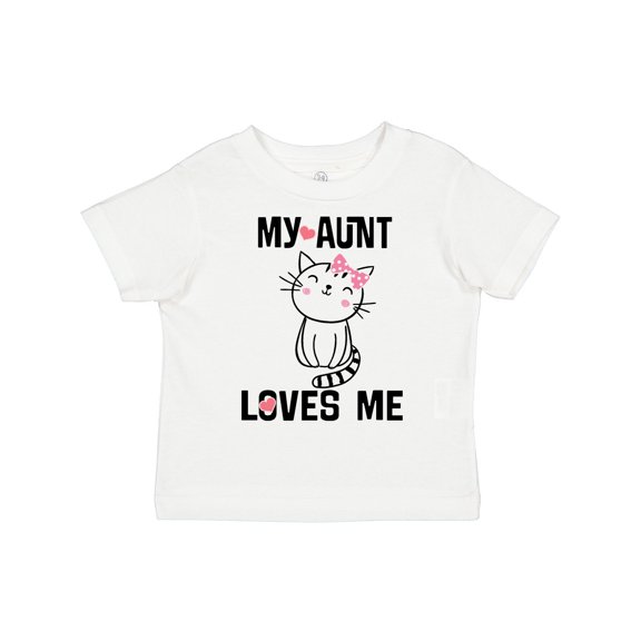 Inktastic My Aunt Loves Me Kitty Girls Toddler T-Shirt