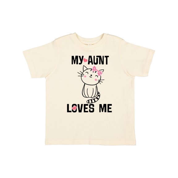 Inktastic My Aunt Loves Me Kitty Girls Toddler T-Shirt
