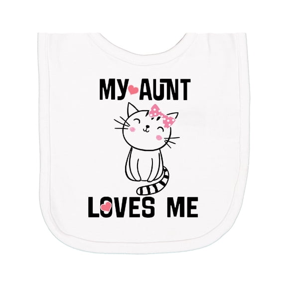 Inktastic My Aunt Loves Me Kitty Newborn Bib