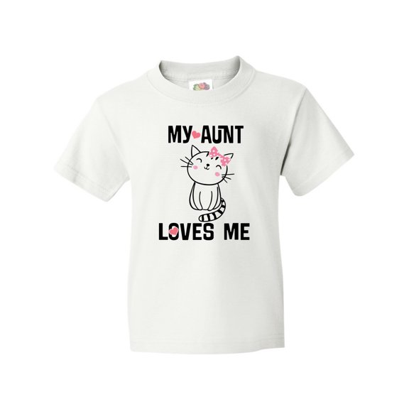 Inktastic My Aunt Loves Me Kitty Youth T-Shirt