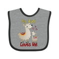 thumbnail image 1 of Inktastic My Aunt Loves Me Llama Boys or Girls Baby Bib, 1 of 4