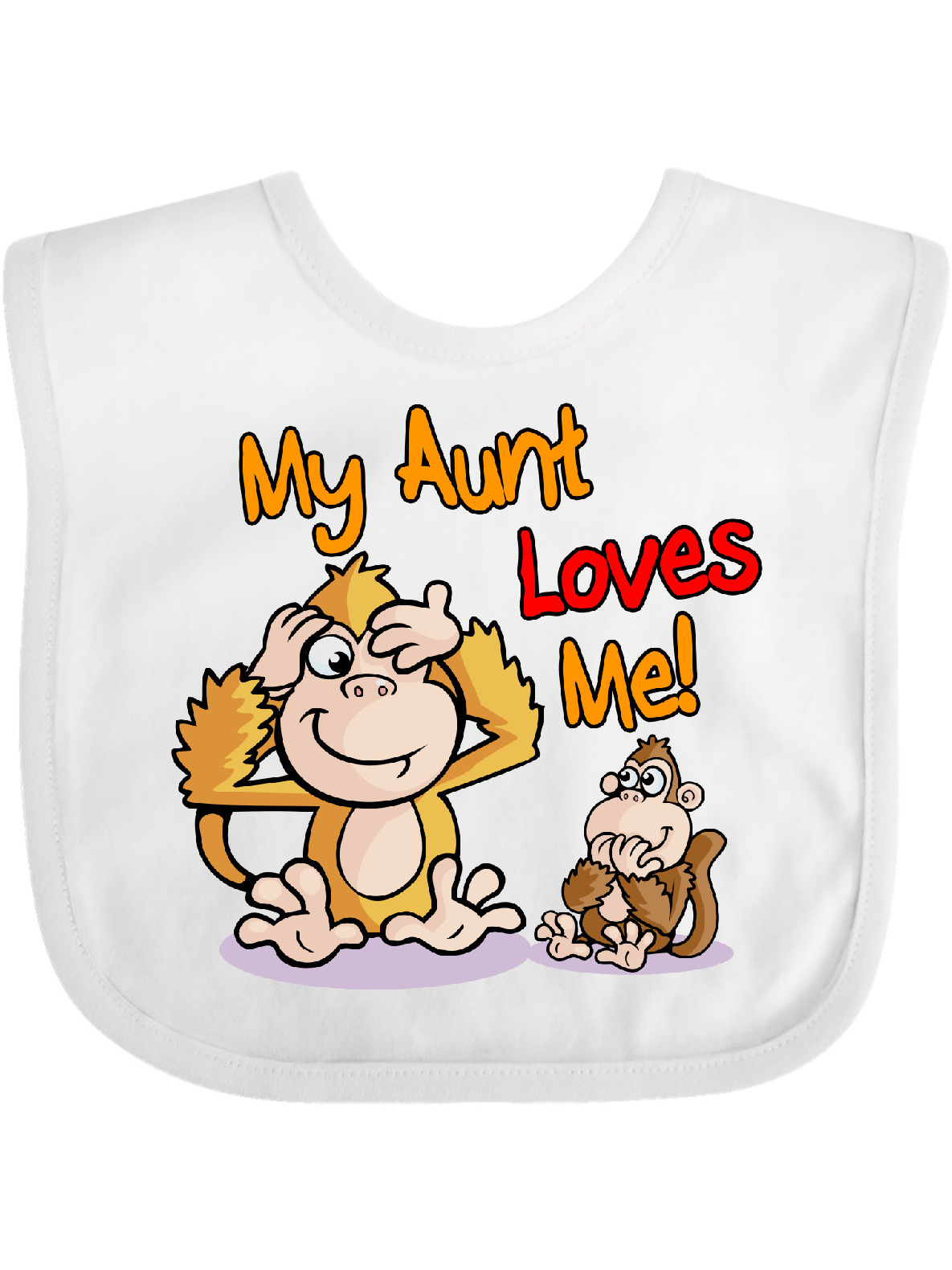 Inktastic 'I Love Hanging Out With My Papa' Monkey Baby Bib - Cute Gift For Grandkids