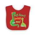 thumbnail image 1 of Inktastic My Aunt Loves Me Nephew Boys Baby Bib, 1 of 4