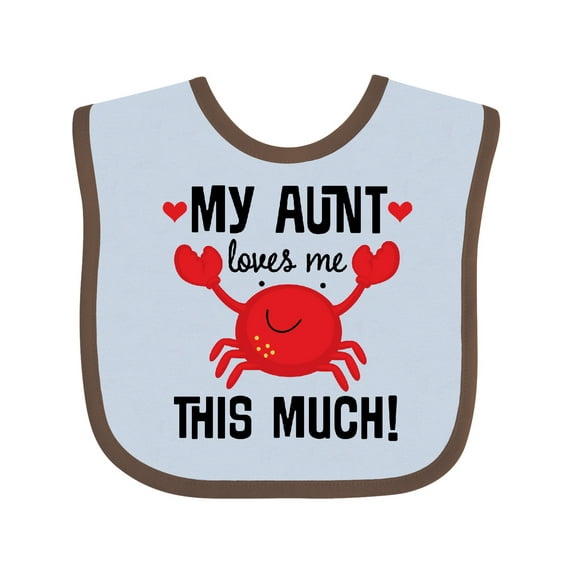 Inktastic My Aunt Loves Me Nephew Boys or Girls Baby Bib