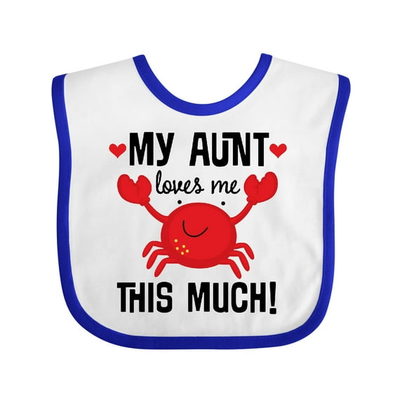 Inktastic My Aunt Loves Me Nephew Boys or Girls Baby Bib