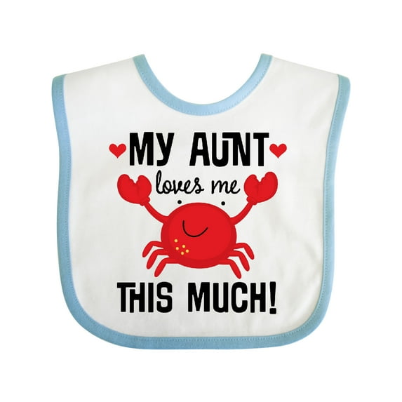 Inktastic My Aunt Loves Me Nephew Boys or Girls Baby Bib