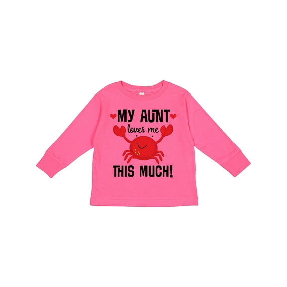 Inktastic My Aunt Loves Me Nephew Boys or Girls Long Sleeve Toddler T-Shirt