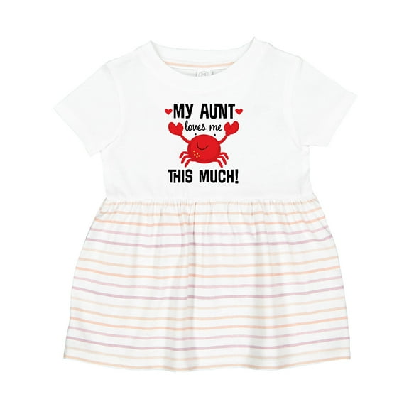 Inktastic My Aunt Loves Me Nephew Girls Baby Dress