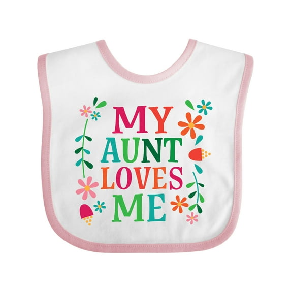 Inktastic My Aunt Loves Me Niece Boys or Girls Baby Bib