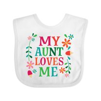 Inktastic My Aunt Loves Me Niece Boys or Girls Baby Bib
