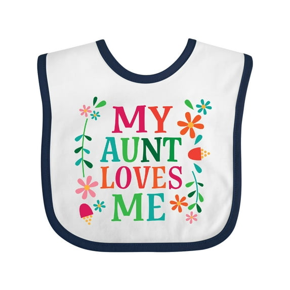 Inktastic My Aunt Loves Me Niece Boys or Girls Baby Bib