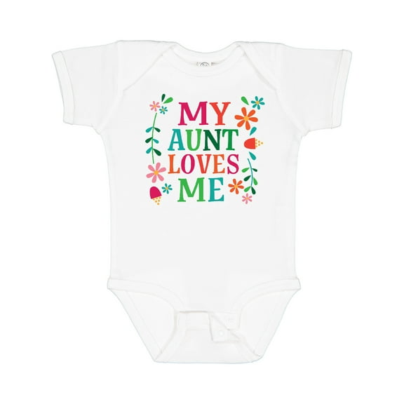 Inktastic My Aunt Loves Me Niece Boys or Girls Baby Bodysuit