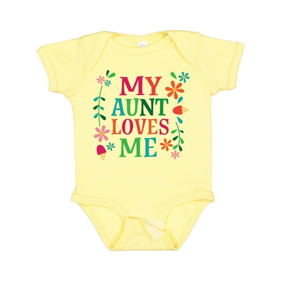 Inktastic My Aunt Loves Me Niece Boys or Girls Baby Bodysuit