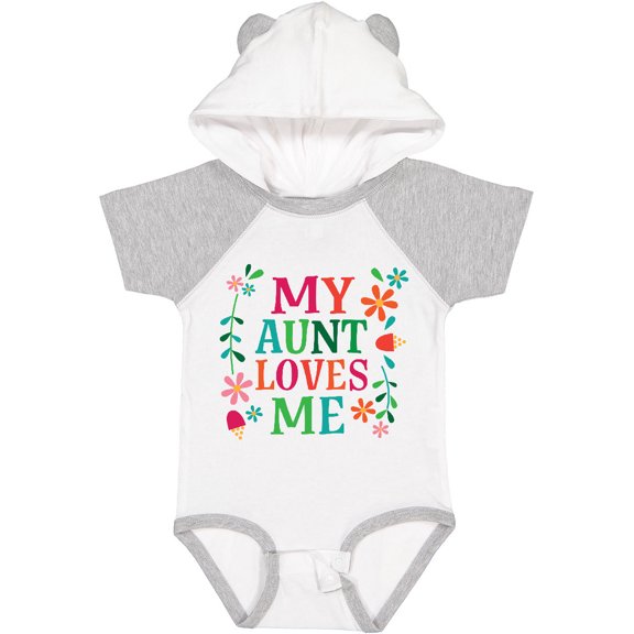 Inktastic My Aunt Loves Me Niece Boys or Girls Baby Bodysuit