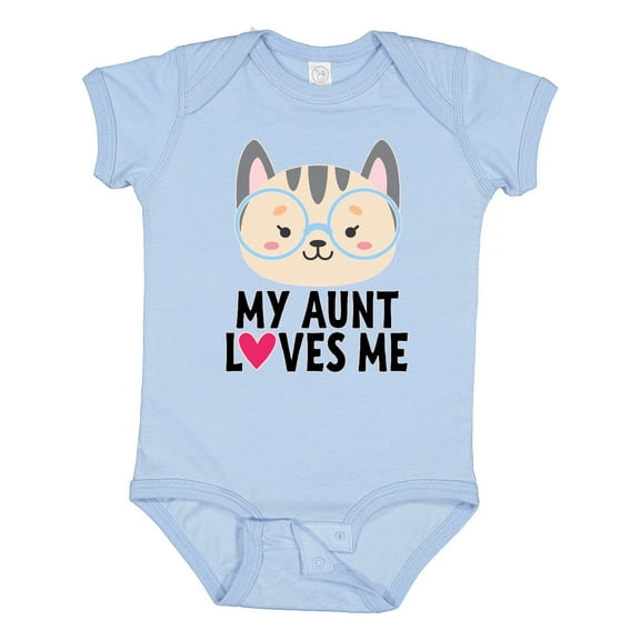 Inktastic My Aunt Loves Me Niece Cat Girls Baby Bodysuit