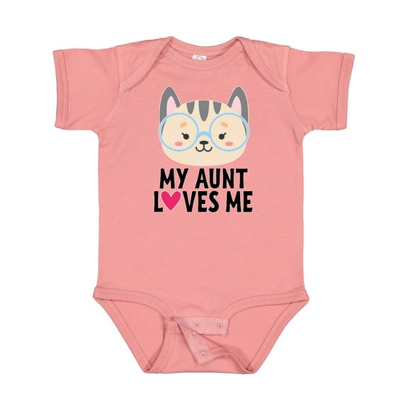 Inktastic My Aunt Loves Me Niece Cat Girls Baby Bodysuit