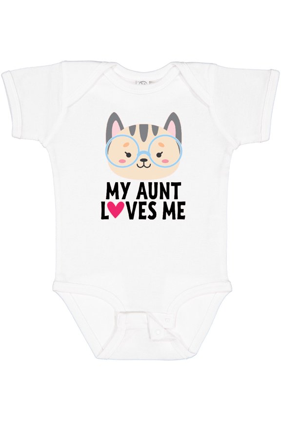 My Aunt Loves Me Niece Cat Girls Baby Bodysuit